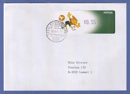 Portugal 2004 ATM Fussball-EM Monétel Mi.-Nr. 45 Wert 0,55 VIOLETT auf FDC -> B