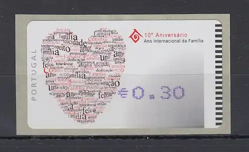 Portugal 2004 ATM Jahr der Familie Amiel Mi.-Nr. 46.2.2 Wert 0,30 **