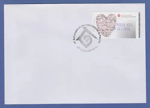 Portugal 2004 ATM Jahr der Familie Amiel Mi.-Nr. 46.2.1 Wert AZUL 0,45 auf  FDC