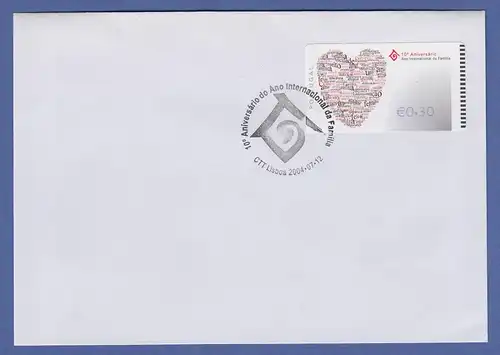 Portugal 2004 ATM Jahr der Familie NewVision Mi-Nr 46.3 Wert 0,30 auf FDC