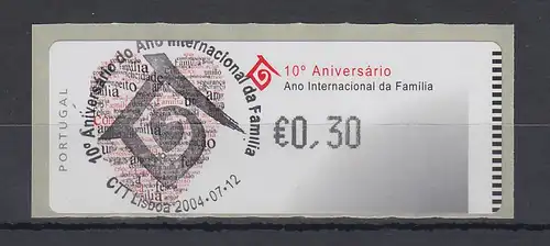 Portugal 2004 ATM Jahr der Familie Monétel Mi.-Nr. 47 Wert 0,30 mit ET-O