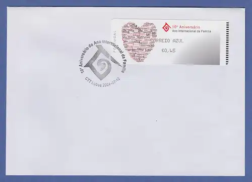 Portugal 2004 ATM Jahr der Familie Monétel Mi.-Nr. 47 Wert AZUL 0,45 auf FDC