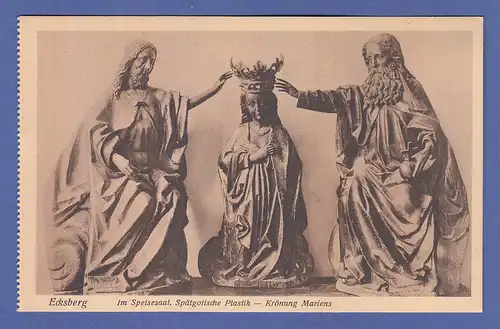 Alte AK 84453 Ecksberg Im Speisesaal Spätgotische Plastik, unbeschrieben