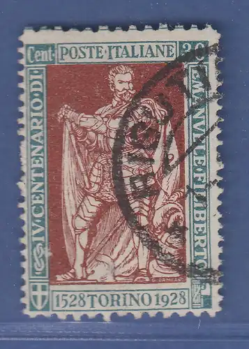 Italien 1928 Philbert von Savoyen 30 C. Mi.-Nr. 287C seltene Mischzähnung O gpr.