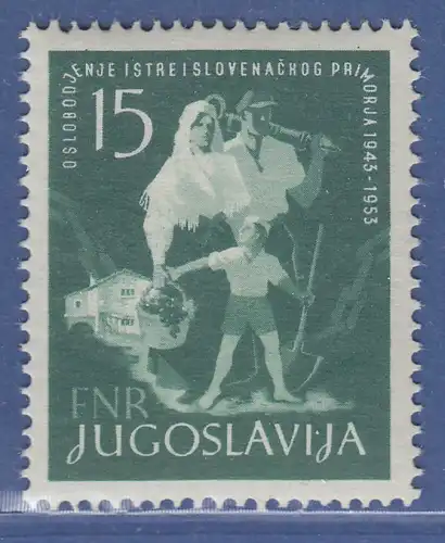 Jugoslawien 1953 Befreiung Istriens Mi.-Nr. 733 postfrisch **