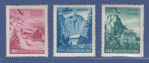 Jugoslawien 1953 Tagung Alpine Vereinigungen Mi.-Nr. 655-57 Satz **