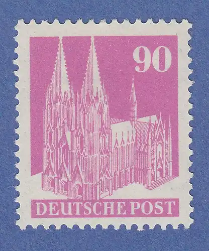 Bizone Bautenserie enge Zähnung K14, 90 Pfg Kölner Dom, Mi.-Nr. 96 IV WA **
