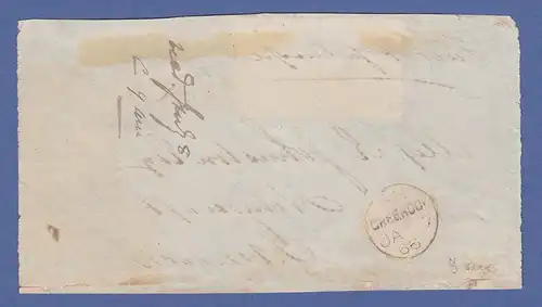 USA 1861 George Washington 12 Cent horiz. Paar auf Brief-Vorderseite -> Scotland