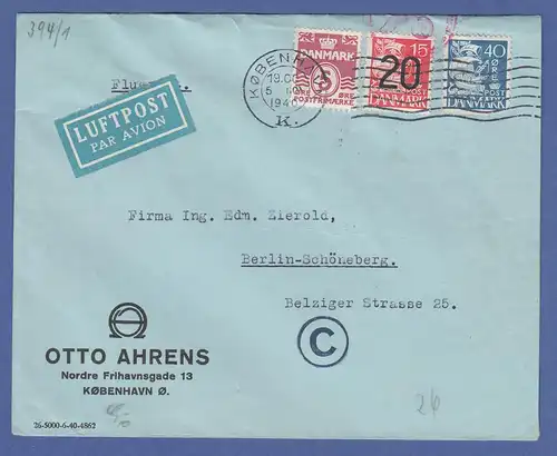 Dänemark, 1940 Lp-Brief aus Kopenhagen gel. nach Berlin, NS-Militärzensur. 