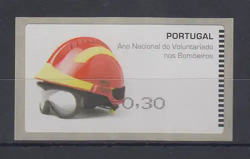 Portugal 2008 ATM Feuerwehr-Helm SMD Mi.-Nr. 62.1e Wert 30 **  