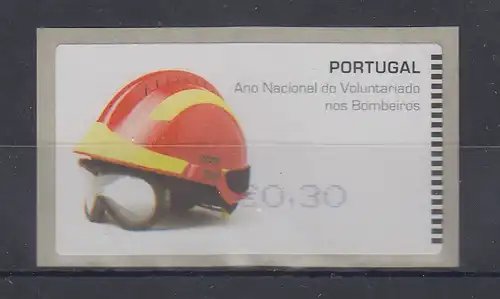 Portugal 2008 ATM Feuerwehr-Helm SMD Mi.-Nr. 62.1f Wert 30 **