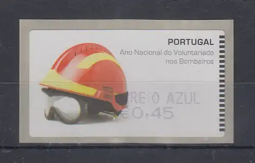 Portugal 2008 ATM Feuerwehr-Helm SMD Mi.-Nr. 62.1f Wert AZUL45 **