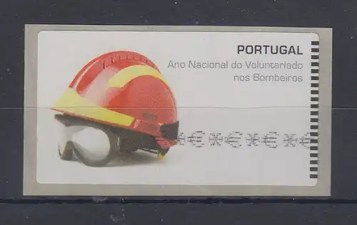Portugal 2008 ATM Feuerwehr-Helm SMD Mi.-Nr. 62.1e Fehldruck €*€*€*€*€