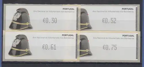 Portugal 2008 ATM Feuerwehr-Helm Monétel Mi.-Nr. 63 Satz 30-52-61-75 ** 