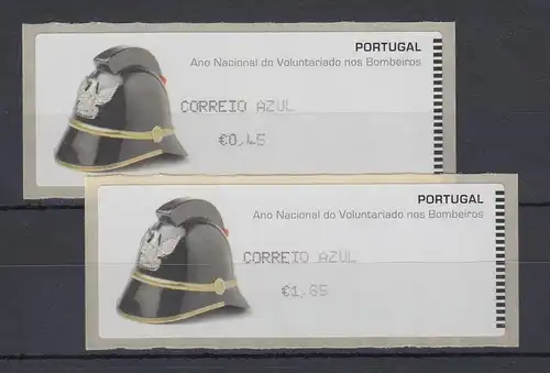 Portugal 2008 ATM Feuerwehr-Helm Monétel Mi.-Nr. 63 Satz AZUL 45-185 ** 