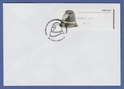 Portugal 2008 ATM Feuerwehr-Helm Monétel Mi.-Nr. 63 AZUL 0,45 auf FDC