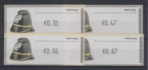 Portugal 2008 ATM Feuerwehr-Helm Monétel Mi.-Nr. 63 Satz 31-47-66-67 **