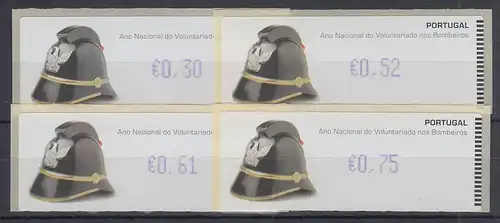 Portugal 2008 ATM Feuerwehr Monétel Mi.-Nr. 63 blauviolett Satz 30-52-61-75 **