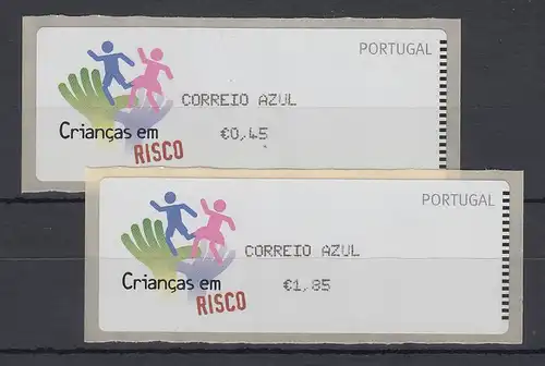 Portugal 2007 ATM Kinder in Gefahr Monétel Mi.-Nr. 59e Satz AZUL 45-185 **