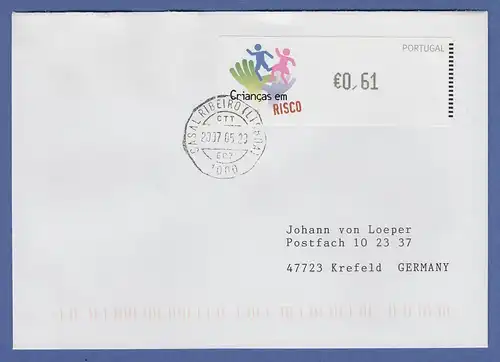 Portugal 2007 ATM Kinder in Gefahr Monétel Mi-Nr 59e Wert 0,61 auf FDC nach D