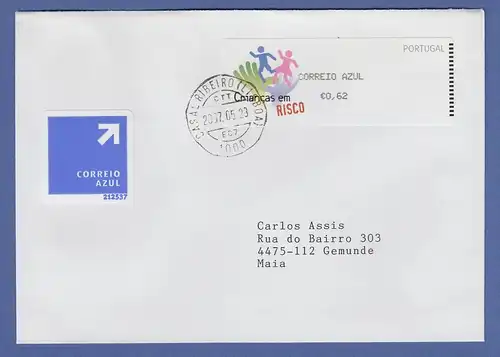 Portugal 2007 ATM Kinder in Gefahr Monétel Mi-Nr 59e AZUL 0,62 auf FDC