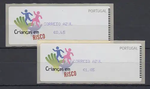 Portugal 2007 ATM Kinder in Gefahr Monétel Mi-Nr 59f Satz AZUL 45-185 **