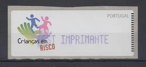 Portugal 2007 ATM Kinder in Gefahr Monétel Mi-Nr 59 f TEST IMPRIMANTE **