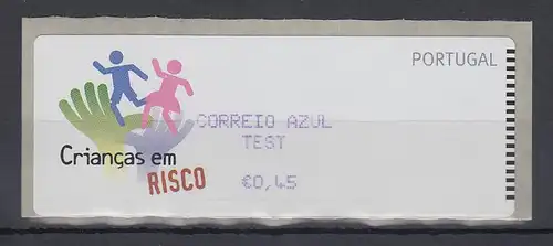 Portugal 2007 ATM Kinder in Gefahr Monétel Mi-Nr 59 f CORREIO AZUL TEST €0,45 **