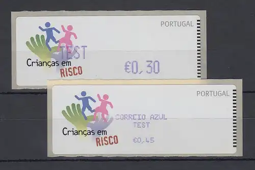 Portugal 2007 ATM Kinder in Gefahr Monétel Mi-Nr 59  TEST 0,30 / AZUL TEST 0,45 