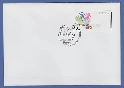 Portugal 2007 ATM Kinder in Gefahr SMD Mi-Nr 58.1 Wert 30 auf FDC