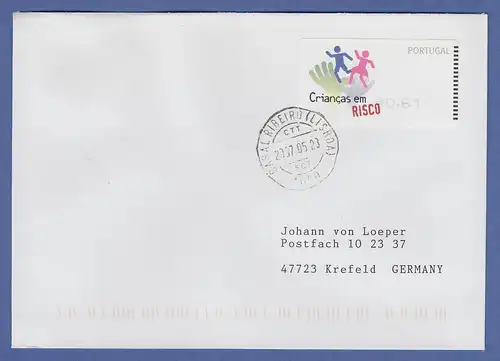 Portugal 2007 ATM Kinder in Gefahr SMD Mi-Nr 58.1 Wert 61 auf FDC nach D