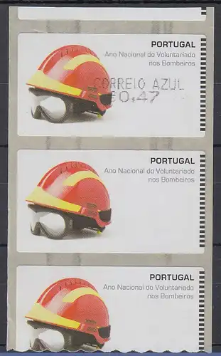 Portugal 2008 ATM Feuerwehr SMD Streifen Wert AZUL 47 / Leerfelder **  SELTEN !