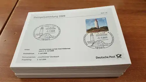 Bundesrepublik 2009-13 Lot 134 Karten Stempelsammlung der Deutschen Post aus Abo