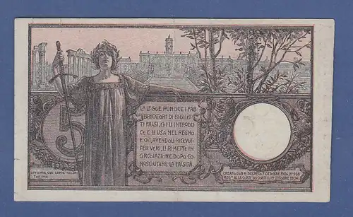 Banknote Italien Vitorio Emanuele III. 5 Lire 1904