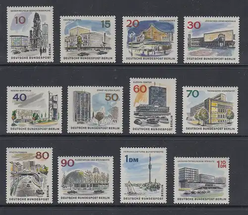 Berlin 1965-66 DAS NEUE BERLIN kpl. Satz 12 Werte  Mi.-Nr.  254-265 ** 