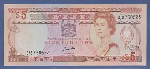 Banknote Fiji Fidschi-Inseln 5 Dollar 1980