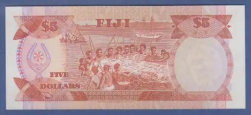 Banknote Fiji Fidschi-Inseln 5 Dollar 1980