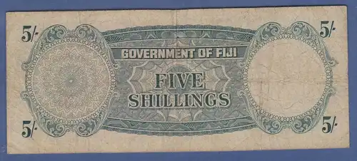 Banknote Fiji Fidschi-Inseln 5 Shillings 1964