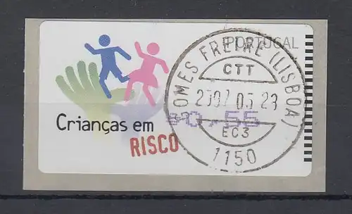 Portugal 2007 ATM Kinder in Gefahr Amiel Mi-Nr 58.2 Wert 0,55 mit ET-O