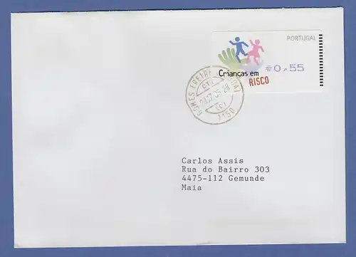 Portugal 2007 ATM Kinder in Gefahr Amiel Mi-Nr 58.2 Wert 0,55 auf Inlands-FDC