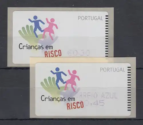 Portugal 2007 ATM Kinder in Gefahr NewVision Mi-Nr 58.3 Werte 0,30 / 0,45 **