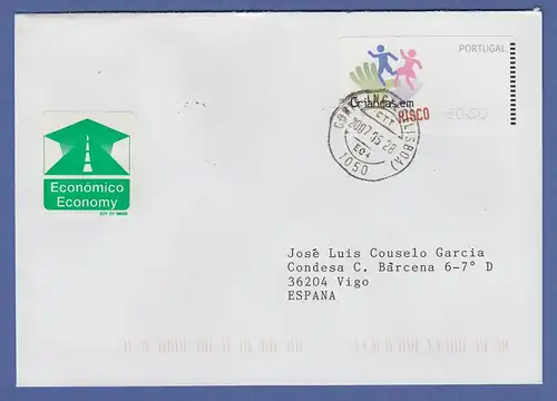 Portugal 2007 ATM Kinder in Gefahr NewVision Mi-Nr 58.3 Wert 0,50 auf FDC nach E