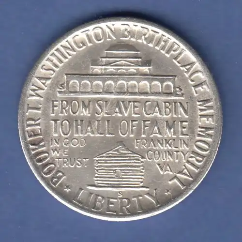 USA 1946 Silber-Gedenkmünze Booker T. Washington Memorial