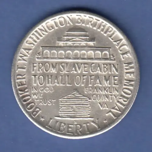USA 1946 Silber-Gedenkmünze Booker T. Washington Memorial