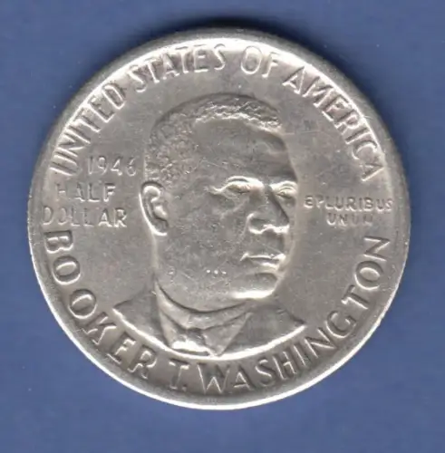 USA 1946 Silber-Gedenkmünze Booker T. Washington Memorial