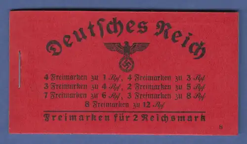 Deutsches Reich 1939 Hindenburg Markenheftchen MH 37.4 **
