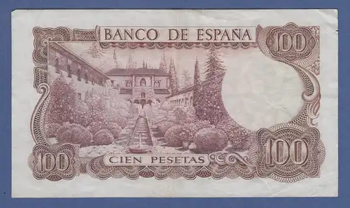 Banknote Spanien 100 Pesetas 1970 Manuel de Falla