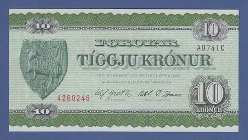 Banknote Dänemark Färoer 10 Kronur 