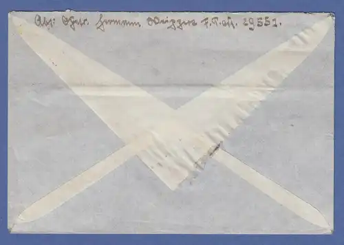 Dt. Feldpost Nordafrika Afrikakorps 1942 Feldpostbrief mit Kamel-Palmenstempel