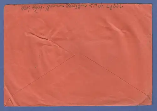 Dt. Feldpost Nordafrika 1942 orangener Feldpostbrief mit Kamel-Palmenstempel !